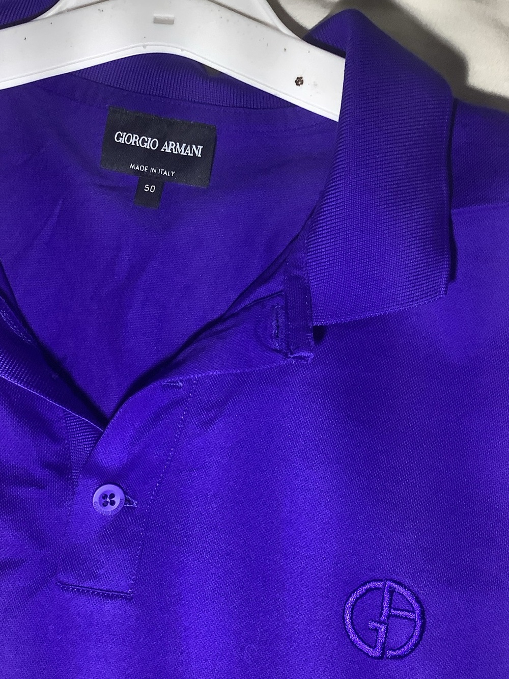 Giorgio Armani Men's Vibrant Royal blue polo shirt 8NSF77 SJDVZ